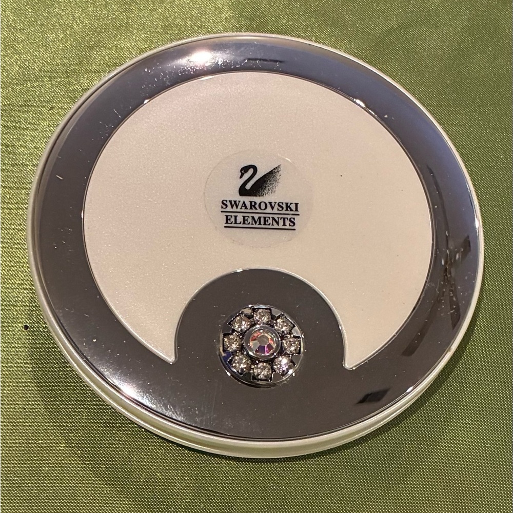 Swarovski Elements Silver Compact Mirror